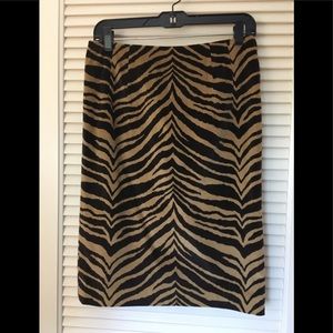 Animal print pencil skirt